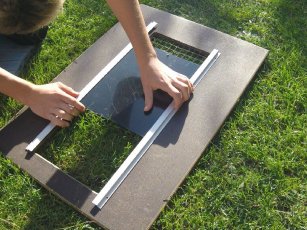 Montage Hühnerklappe